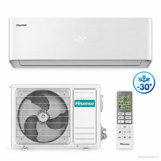Hisense ENERGY NORDIC PRO QH35XV2AG 3.5/4.0 kW gaisa kondicionieris / siltumsūknis, balts 